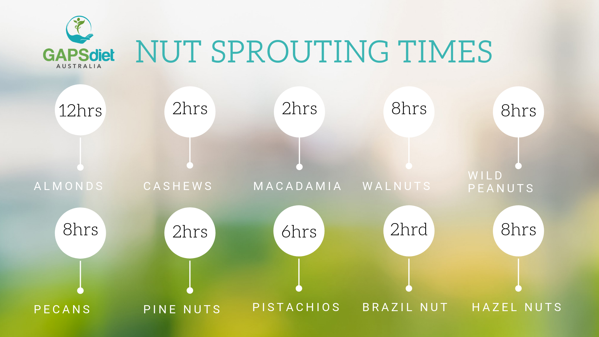 Soaking Nuts Chart